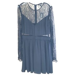 Midi little black lacey dress from Express.